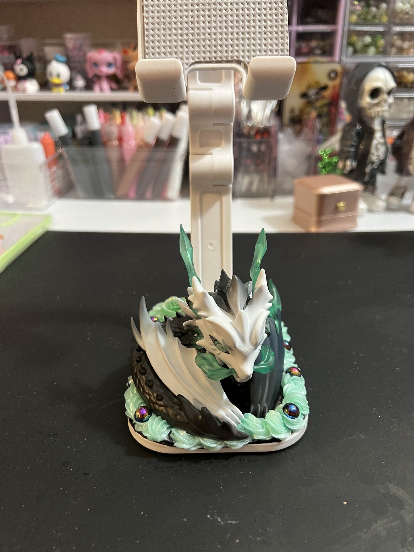 Custom phone stand made by Eve!