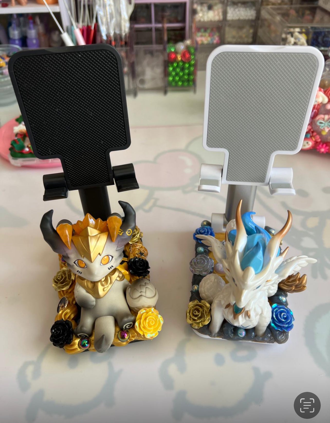 Custom phone stand made by Eve!
