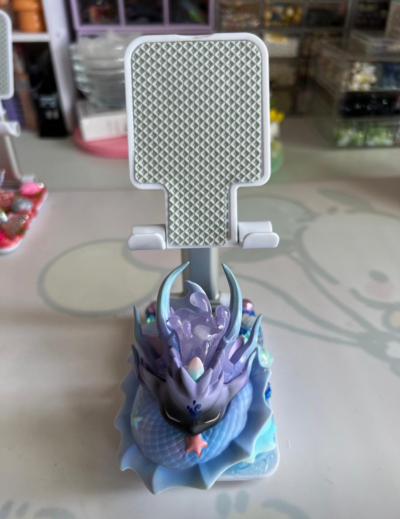 Custom phone stand made by Eve!