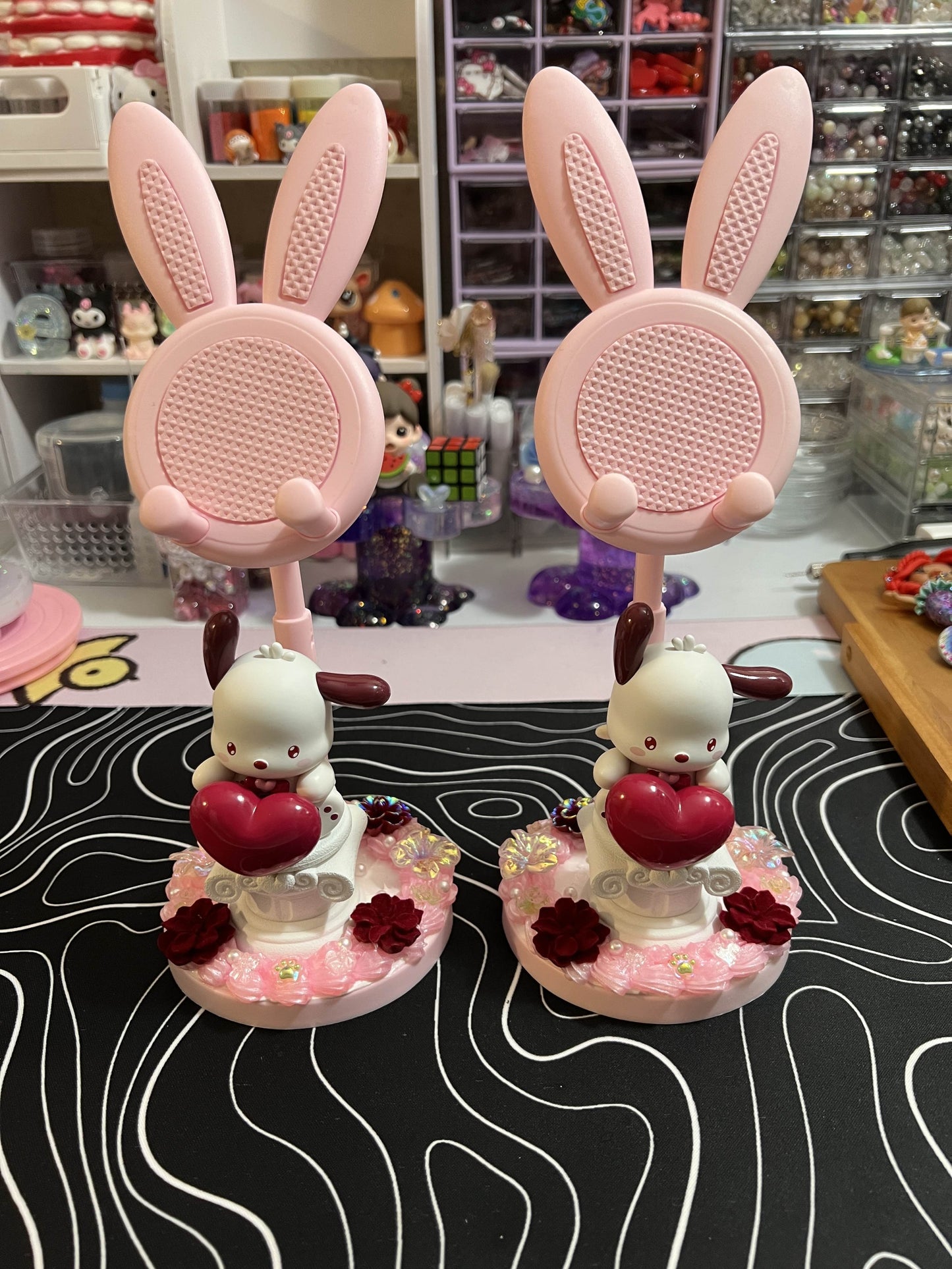 Custom phone stand made by Eve!
